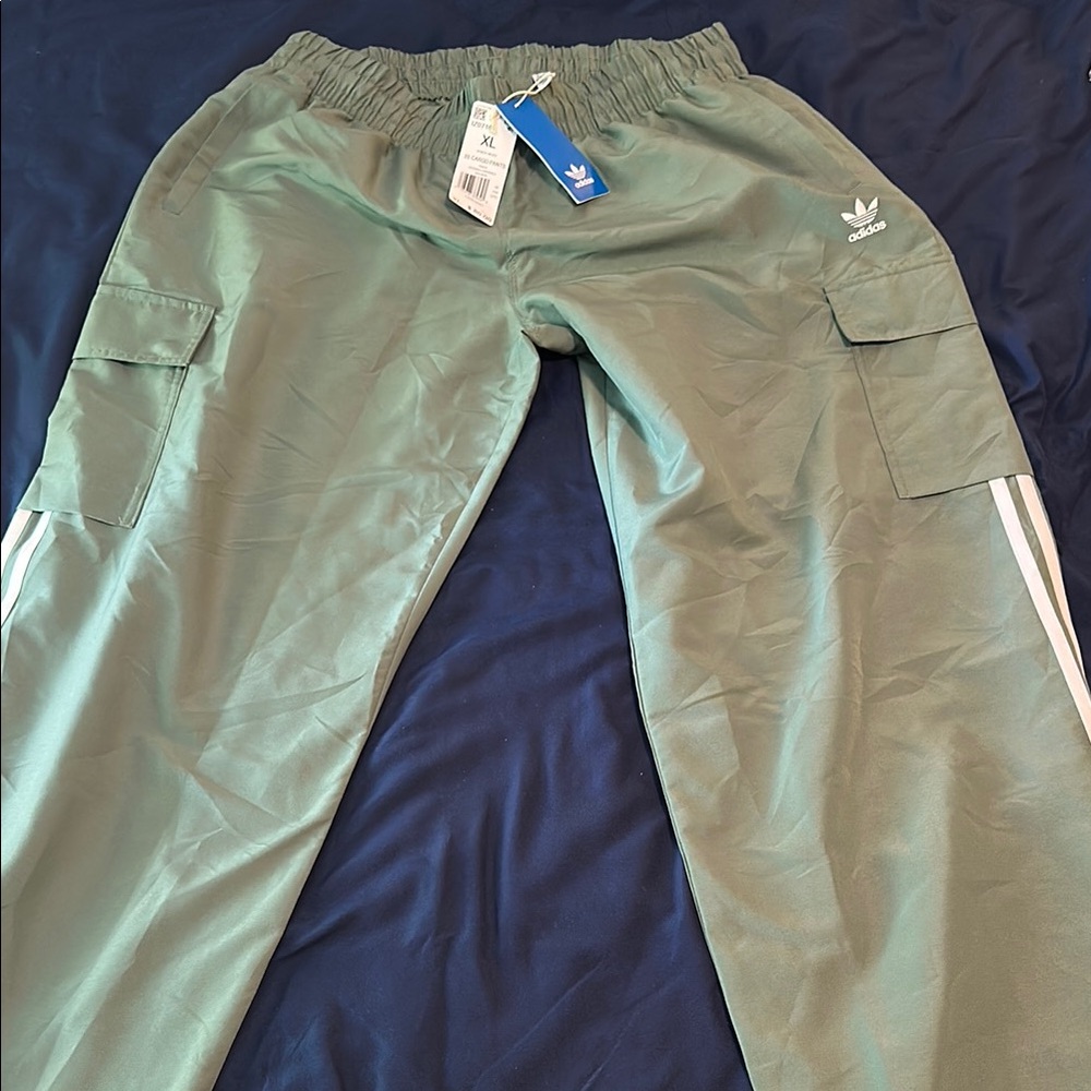 adidas Olive Cargo Track Pants